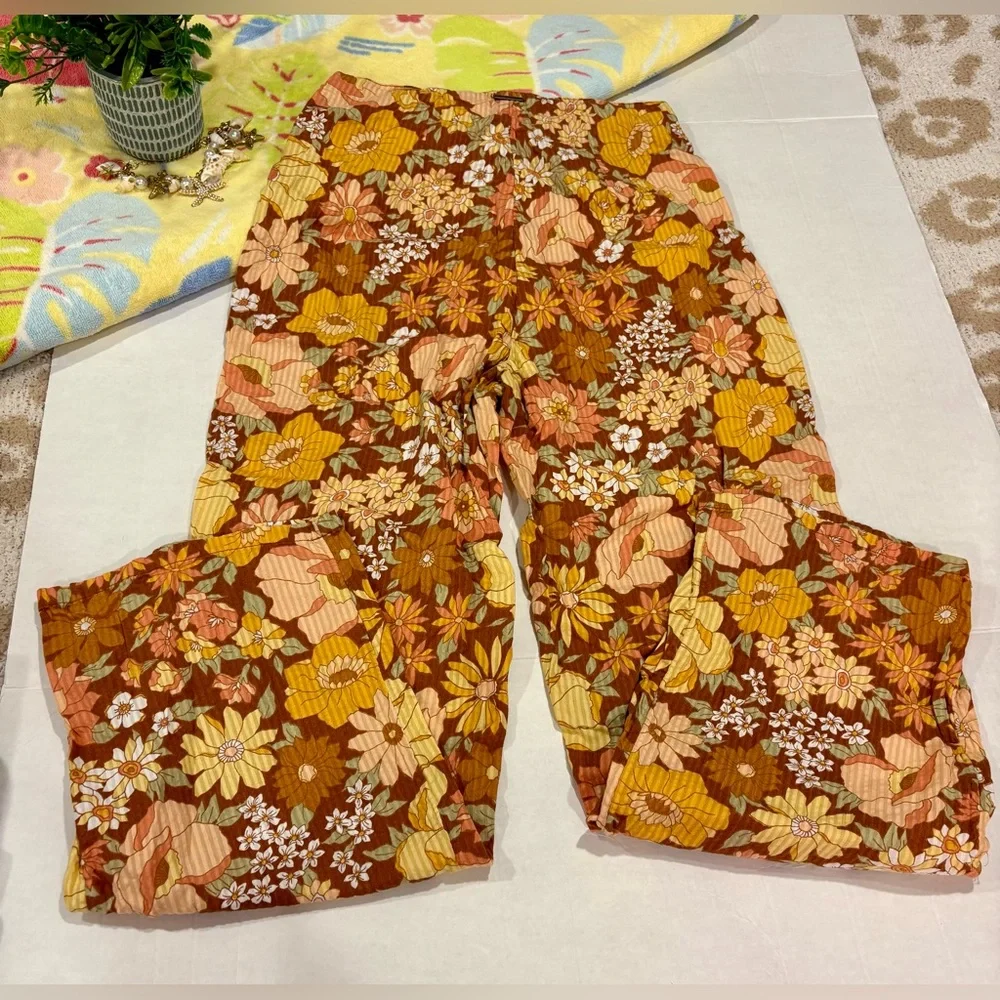Billabong / The Salty Blonde Long Boho Floral Pants Woman’s Size 25 - Picture 2 of 9